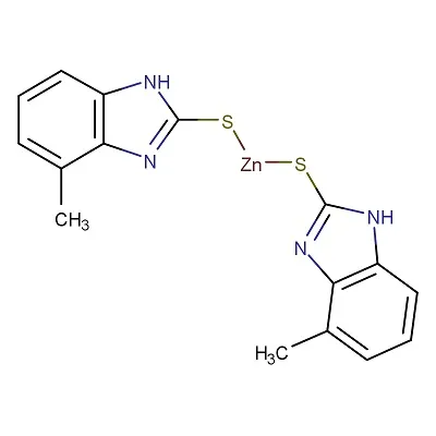 100KG 61617-00-3 Zincmethylmercaptobenzimidazole C16H14N4S2Zn